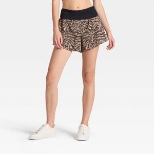JoyLab™ Women's Double Layer Woven Mid-Rise Shorts 2.5" - Animal - L -Built In